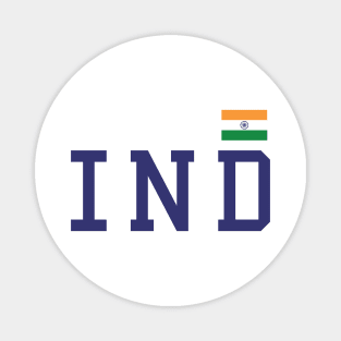 IND India Flag in Tricolor Desi Indian Patriotic Design Magnet